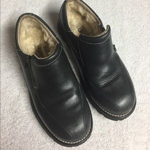 UGG Women’s Blue Leather Fleece Lined Shoes Size 7